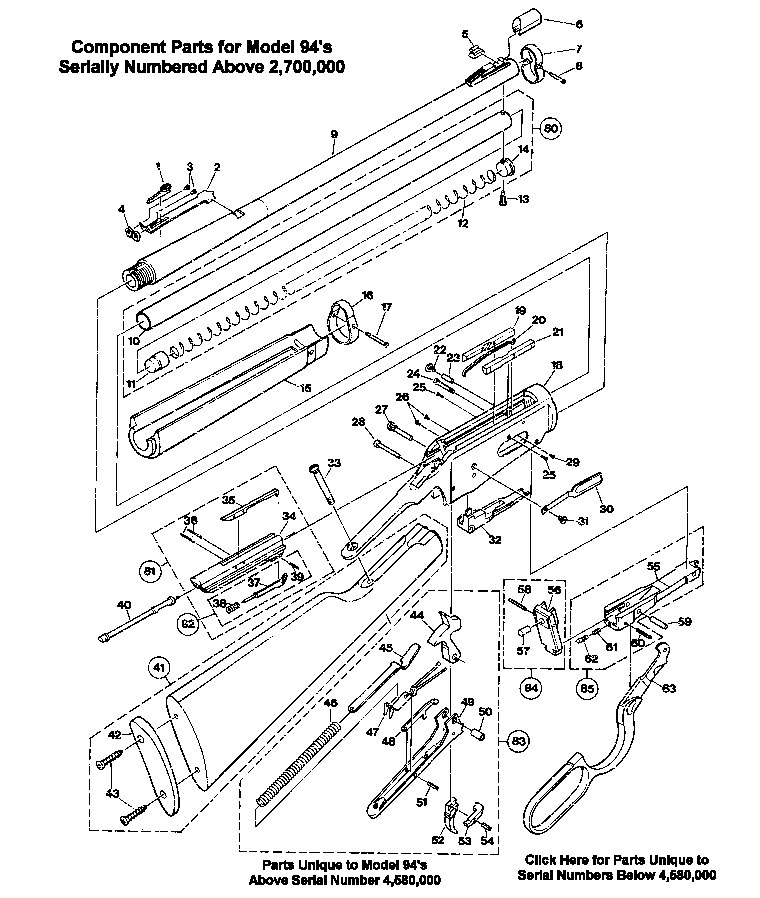 Winchester Model 94 Parts Schematic